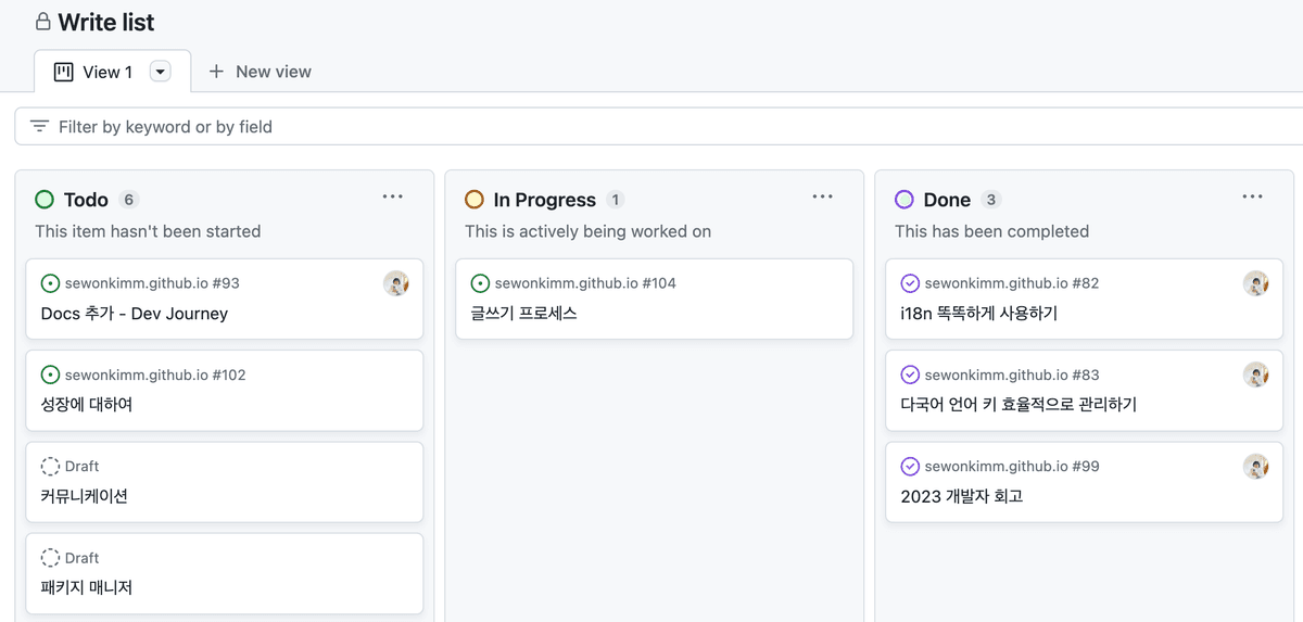 Github project